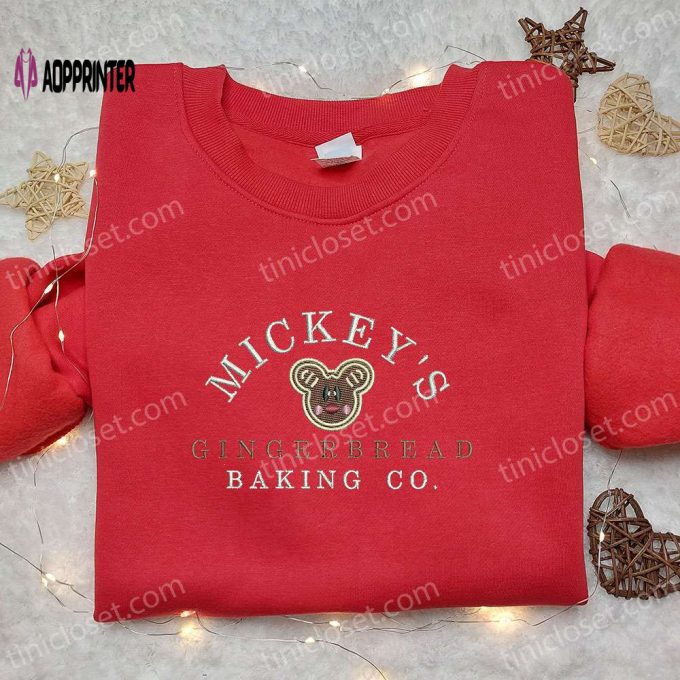 Mickey s Gingerbread Baking Co Shirt & Disney Characters Hoodie: Best Christmas Gifts for Family