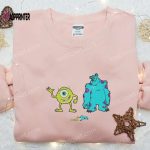 Monsters Inc Embroidered Shirt & Hoodie Set: Perfect Gift for Friends – Mike and James Collection