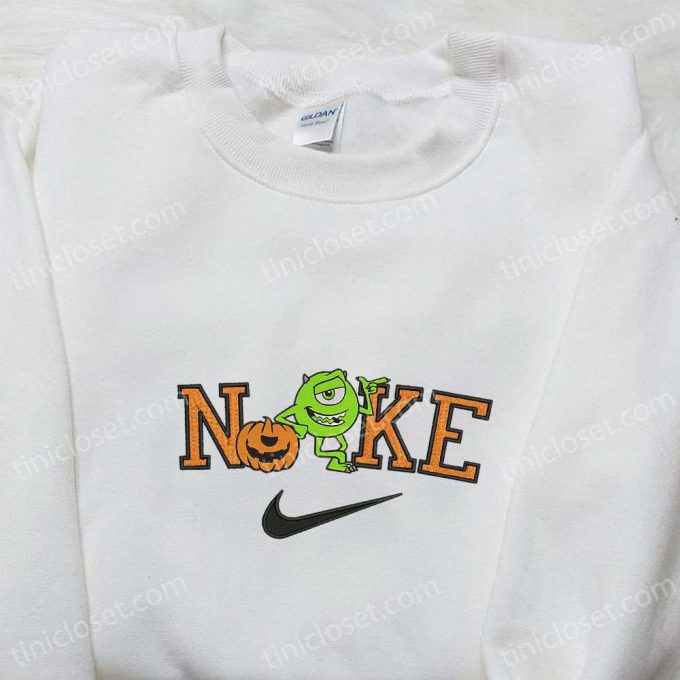 Mike Wazowski Pumpkin x Nike Embroidered Sweatshirt – Spooky Halloween Gift