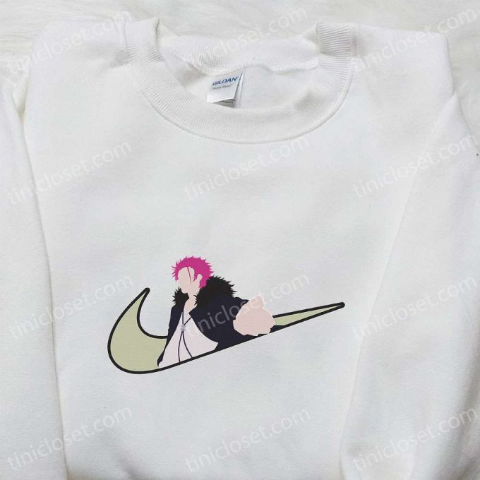 Mikoto Suoh x Swoosh Anime Sweatshirt: Nike Inspired Embroidered Hoodie Best Birthday Gift for Family