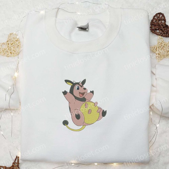 Miltank Pokemon Embroidered Shirt & Anime Hoodie – Perfect Gift Idea for Anime Fans