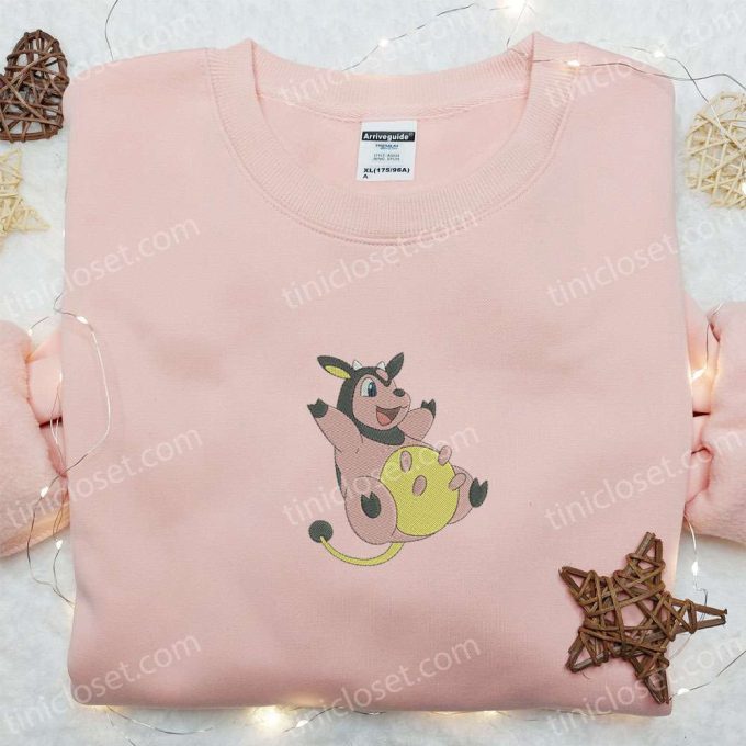 Miltank Pokemon Embroidered Shirt & Anime Hoodie – Perfect Gift Idea for Anime Fans