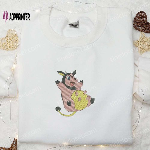 Miltank Pokemon Embroidered Shirt & Anime Hoodie – Perfect Gift Idea for Anime Fans