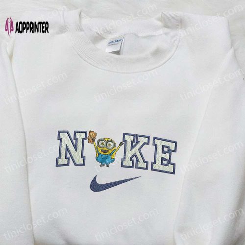 Minion Bear x Nike Cartoon Embroidered Tshirt – Disney Characters & Nike Inspired Shirt