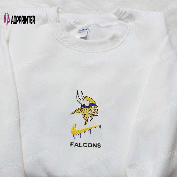 Minnesota Vikings Falcon x Nike Swoosh Embroidered Shirt – NFL Sports Hoodie