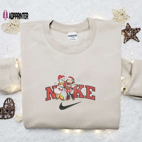 Disney x Nike Embroidered Christmas Sweatshirt: James P Sullivan Mike Wazowski Merry Characters Best Gift