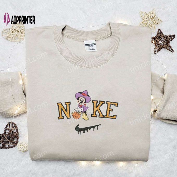 Minnie Cowboy x Nike Embroidered Sweatshirt: Best Halloween Gift Walt Disney Characters Shirt