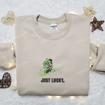 Minnie Just Lucky x Nike Swoosh Embroidered Shirt & Disney Characters Hoodie – Perfect Saint Patrick’s Day Gift!