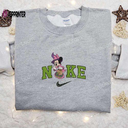 Disney Minnie Mouse Angel Halloween x Nike Sweatshirt: Best Embroidered Shirt for Halloween Gift Ideas