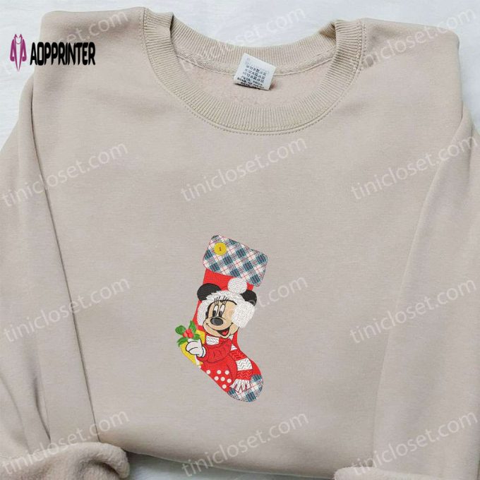 Minnie Mouse Christmas Sock Shirt & Disney Characters Hoodie: Best Family Christmas Gifts