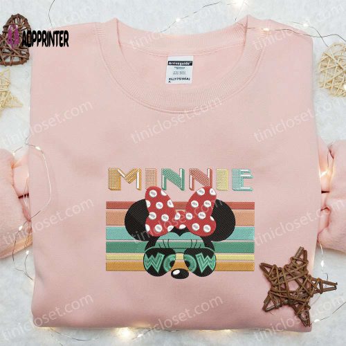 Minnie Mama Mouse Est 2024 Embroidered Shirt & Disney Characters Hoodie: Perfect Mother’s Day Gift Idea