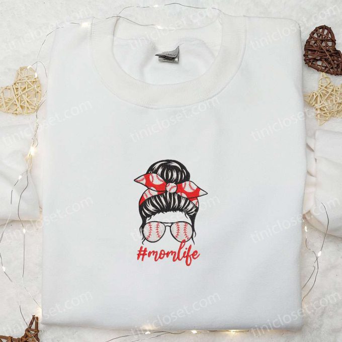 Stylish Mom Life Embroidered Shirt & Hoodie: Perfect Mother’s Day Gift!