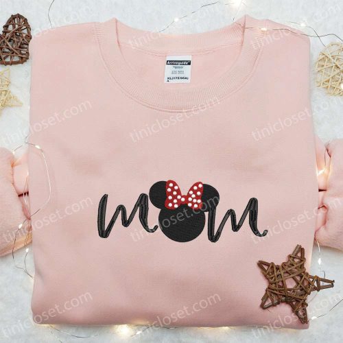 Disney Mom Minnie Mouse Embroidered Shirt & Hoodie: Perfect Mother’s Day Gift Idea