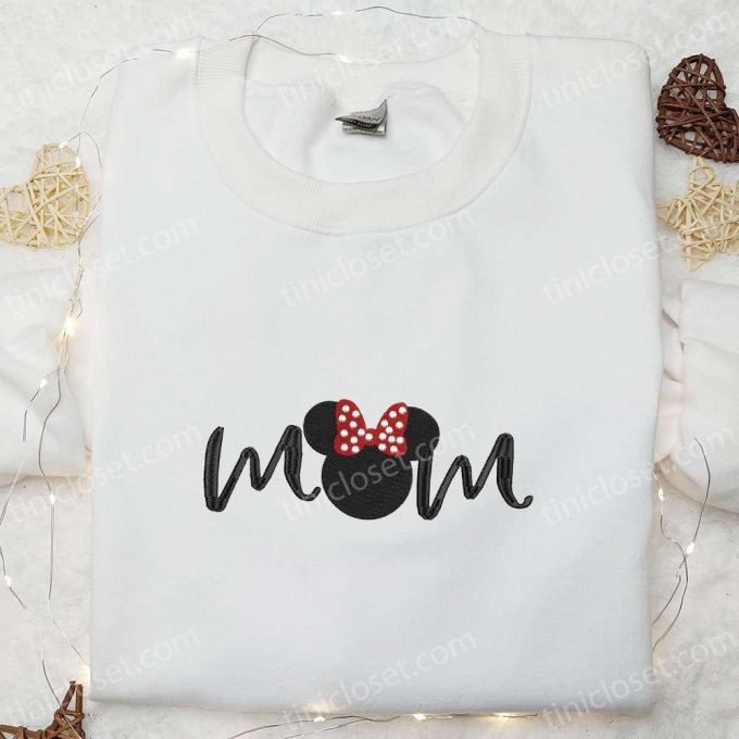 Disney Mom Minnie Mouse Embroidered Shirt & Hoodie: Perfect Mother’s Day Gift Idea