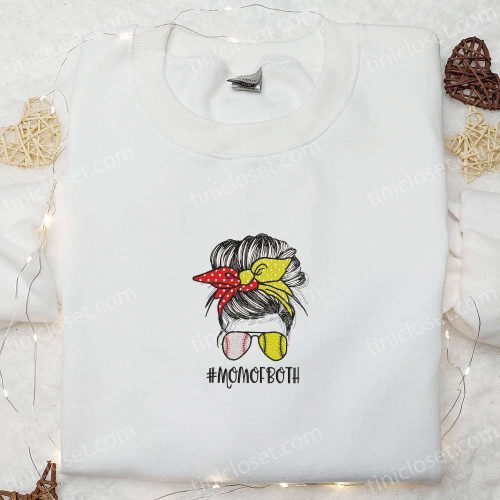 Mom Of Both Embroidered Shirt & Hoodie: Perfect Mother s Day Gift!