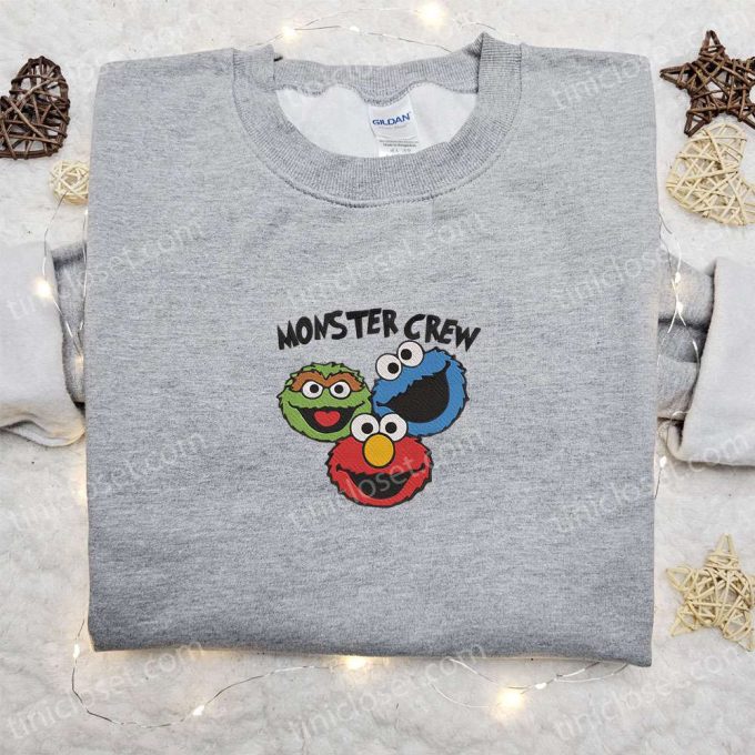 Monster Crew Embroidered Sweatshirt & Cartoon Shirt: Best Gift Ideas for Trendy Style