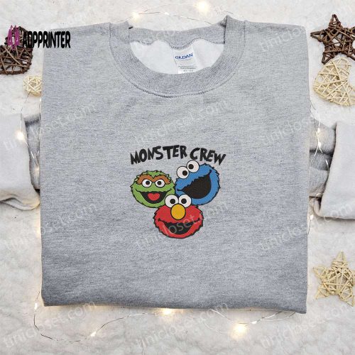 Monster Crew Embroidered Sweatshirt & Cartoon Shirt: Best Gift Ideas for Trendy Style