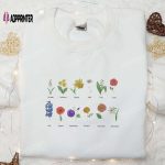 Month Flowers Embroidered Shirt & Mother s Day Hoodie – Perfect Gift For Mom