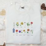 Month Flowers Embroidered Shirt & Mother s Day Hoodie – Perfect Gift For Mom