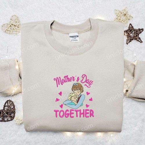 Mother’s Day Together Elsa Embroidered Shirt & Disney Frozen Hoodie: Perfect Mother’s Day Gift!