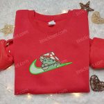 Mushroom x Swoosh Embroidered Shirt: Nike-Inspired Best Gift for Family