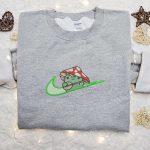 Mushroom x Swoosh Embroidered Shirt: Nike-Inspired Best Gift for Family