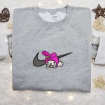 My Melody x Nike Swoosh Embroidered Shirt Hello Kitty Cartoon Hoodie Nike Inspired Sweatshirt