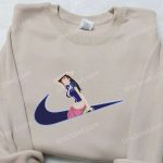 Nico Robin x Nike Swoosh Anime Hoodie: One Piece Embroidered Shirt Nike-Inspired Stylish & Unique!