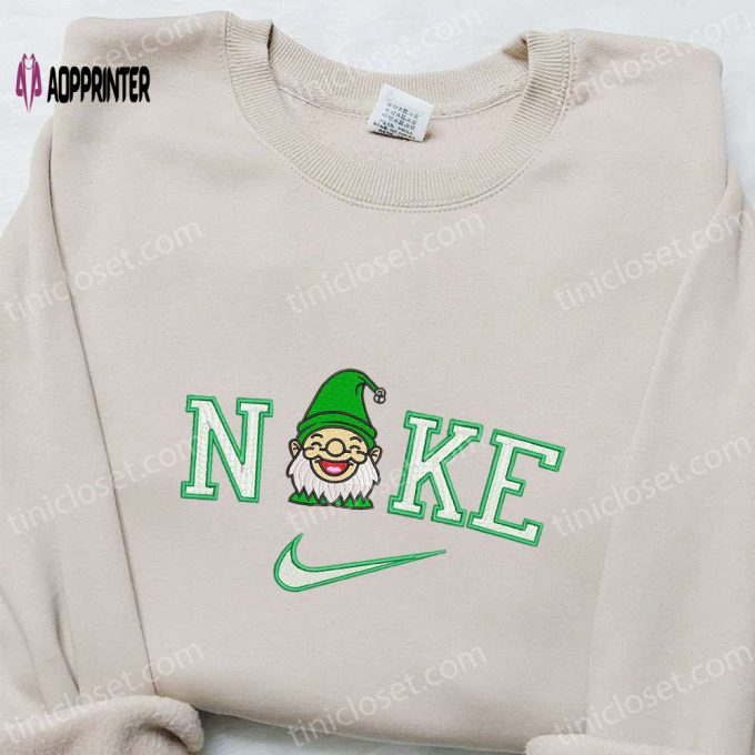 Nike Christmas x Gnome Laughing Sweatshirt: Best Movie Embroidered Shirt for Unique Christmas Gift Ideas