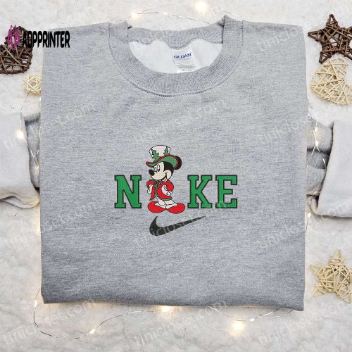 Nike Christmas x Stitch Santa Embroidered Sweatshirt – Disney Characters Shirt Best Gift Ideas