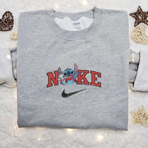 Nike Christmas x Stitch Sweatshirt: Disney Movie Embroidered Shirt – Best Gift Ideas