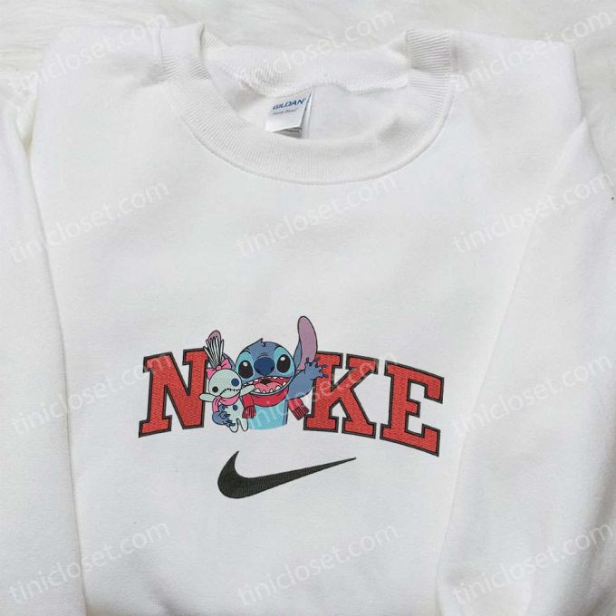 Nike Christmas x Stitch Sweatshirt: Disney Movie Embroidered Shirt – Best Gift Ideas