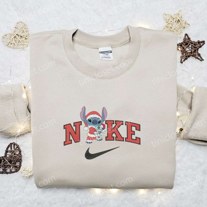 Nike Christmas x Stitch and Scrump Sweatshirt: Movie Embroidered Shirt & Best Gift Ideas