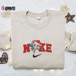 Nike Christmas x Stitch Jason Voorhees Embroidered Sweatshirt – Movie Christmas Shirt Best Gift Ideas