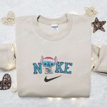 Nike Christmas x Stitch Santa and Scrump Sweatshirt – Movie Embroidered Shirt Best Gift Ideas