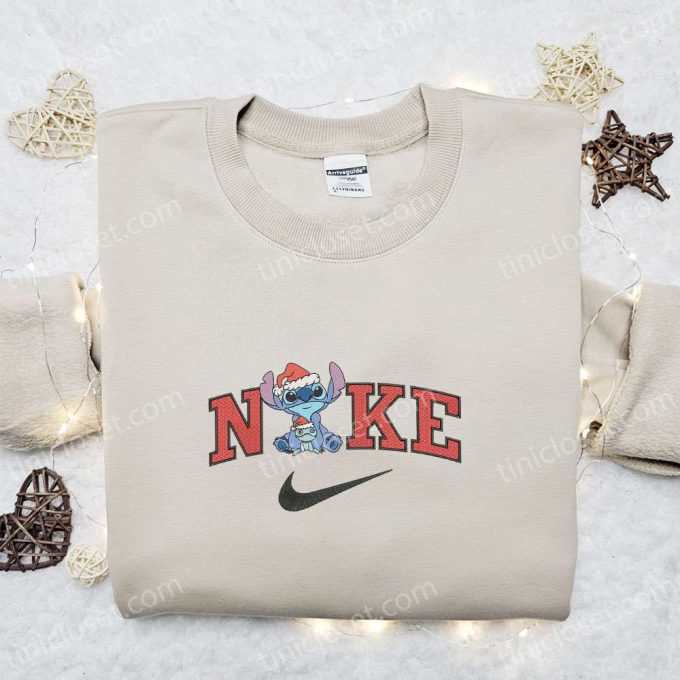 Nike Christmas x Stitch Hat & Scrump Sweatshirt: Movie Embroidered Shirt Best Gift Ideas