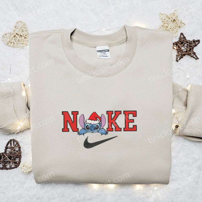 Nike Christmas x Stitch Xmas Hat Embroidered Sweatshirt & Shirt: Best Gift Ideas