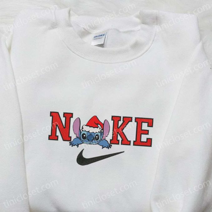 Nike Christmas x Stitch Xmas Hat Embroidered Sweatshirt & Shirt: Best Gift Ideas