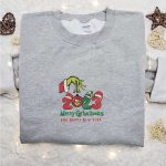 Nike Disney x Grinch Merry Christmas 2023 Embroidered Sweatshirt: Fun Movie Shirt Best Gift Idea