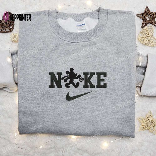 Nike Christmas x Stitch on Grinch Embroidered Sweatshirt – Festive Movie Shirt Perfect Gift Idea