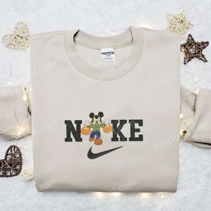 Nike Halloween x Mickey Frankenstein Embroidered Sweatshirt: Best Disney Characters Shirt Perfect Halloween Gift