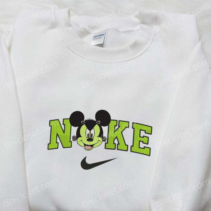 Spooky Nike Halloween x Mickey Frankenstein Sweatshirt & Disney Embroidered Shirt: Best Halloween Gift Ideas