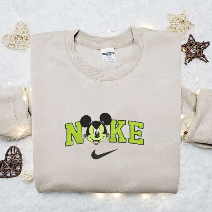 Spooky Nike Halloween x Mickey Frankenstein Sweatshirt & Disney Embroidered Shirt: Best Halloween Gift Ideas