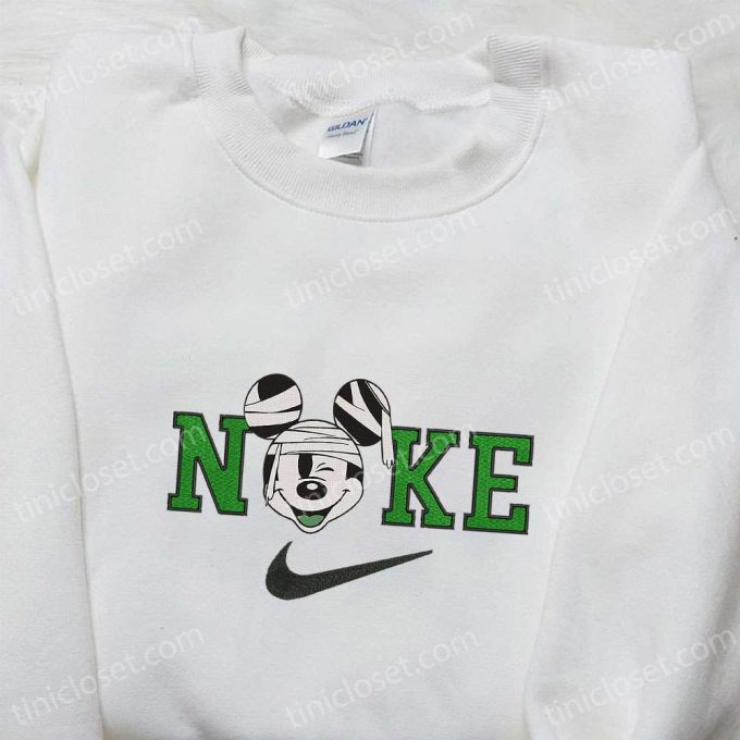 Nike Halloween x Mickey Mouse Head Mummy Embroidered Sweatshirt – Disney Halloween Shirt Best Gift Ideas