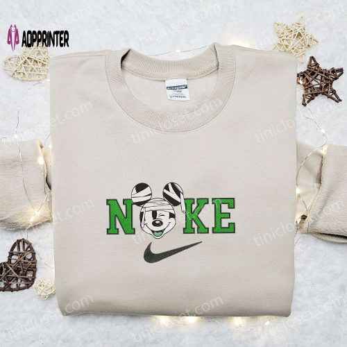 Nike Halloween x Mickey Mouse Head Mummy Embroidered Sweatshirt – Disney Halloween Shirt Best Gift Ideas