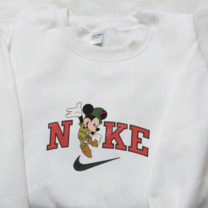 Nike Halloween x Mickey Mouse Pirate Sweatshirt: Horror Movie Embroidered Shirt Best Halloween Gift Ideas