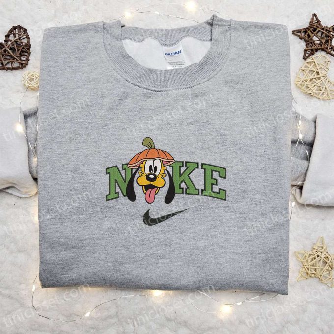 Nike Halloween x Pluto Pumpkin Hat Sweatshirt: Disney Characters Embroidered Shirt Best Halloween Gift Ideas