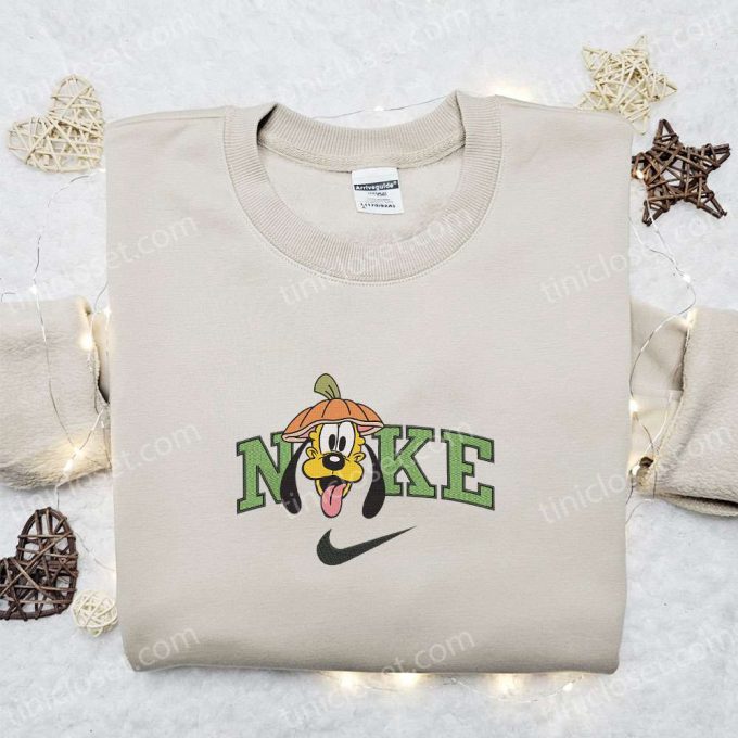 Nike Halloween x Pluto Pumpkin Hat Sweatshirt: Disney Characters Embroidered Shirt Best Halloween Gift Ideas