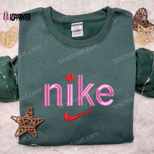 Nike Heart Embroidered Shirt & Hoodie: Best Family Gifts