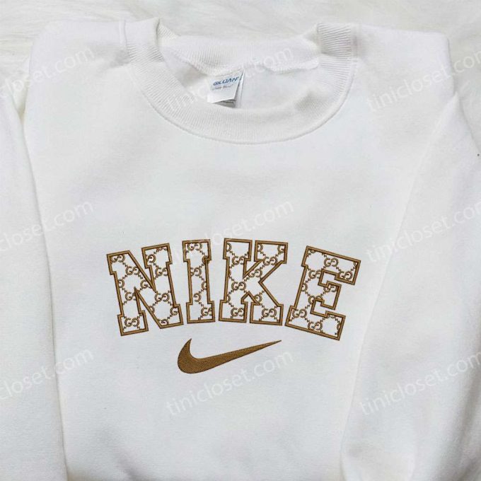 Nike Logo x Gucci Embroidered Shirt: Best Family Gift Nike Inspired Design